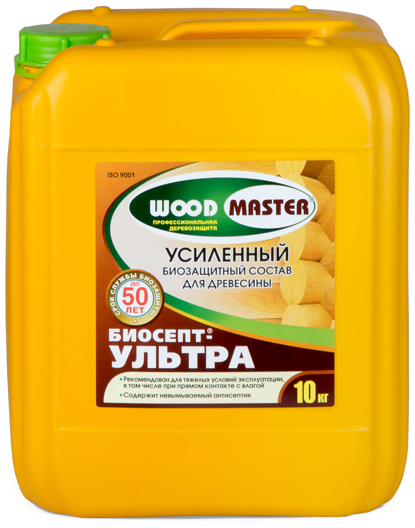 Усиленный биозащитный состав WOODMASTER биосепт-ультра (10кг.)