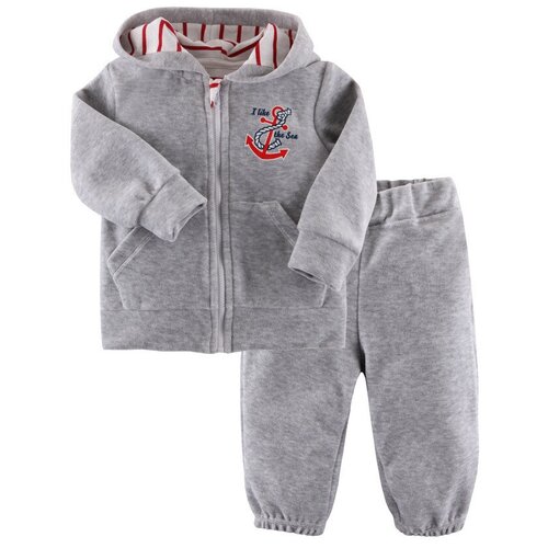 фото Спортивный костюм наша мама размер 104, серый/красный