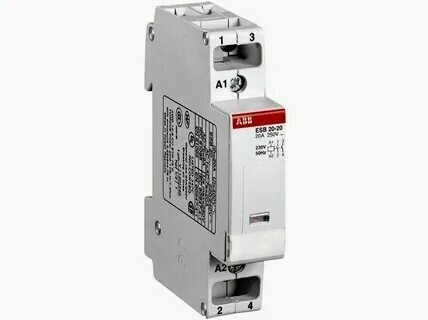 Контактор модульный ABB, ESB-20-20 (2но) катушка управления 220В AC