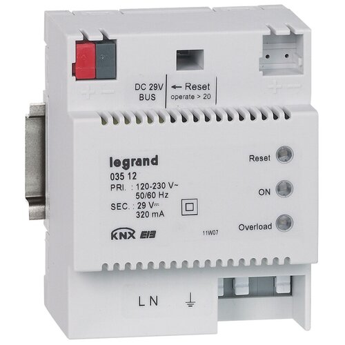 Legrand (Легранд) KNX. Системный блок питания 320мА. DIN 4 модуля. 003512