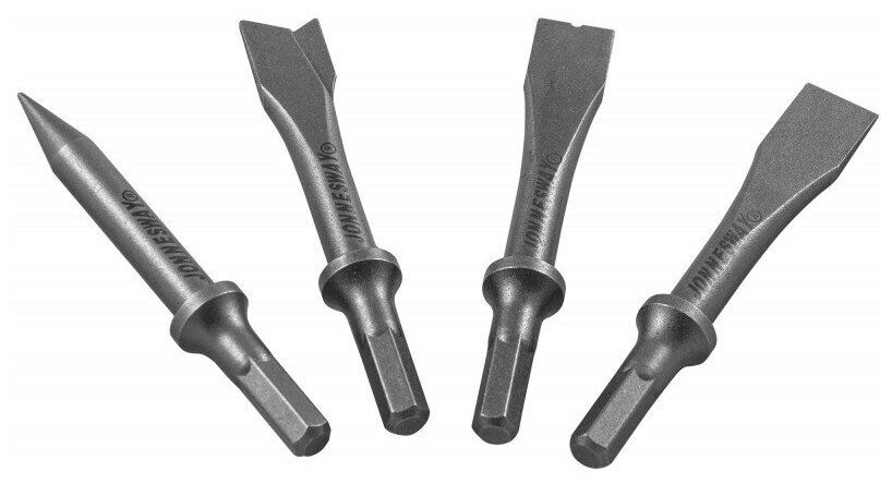 Комплект насадок коротких для пневматического молотка (JAH-6832/6833/H), 4 предмета Jonnesway
