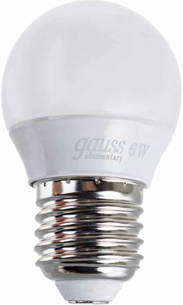 Лампа LED Globe 6W E27 3000K Gauss Elementary 53216