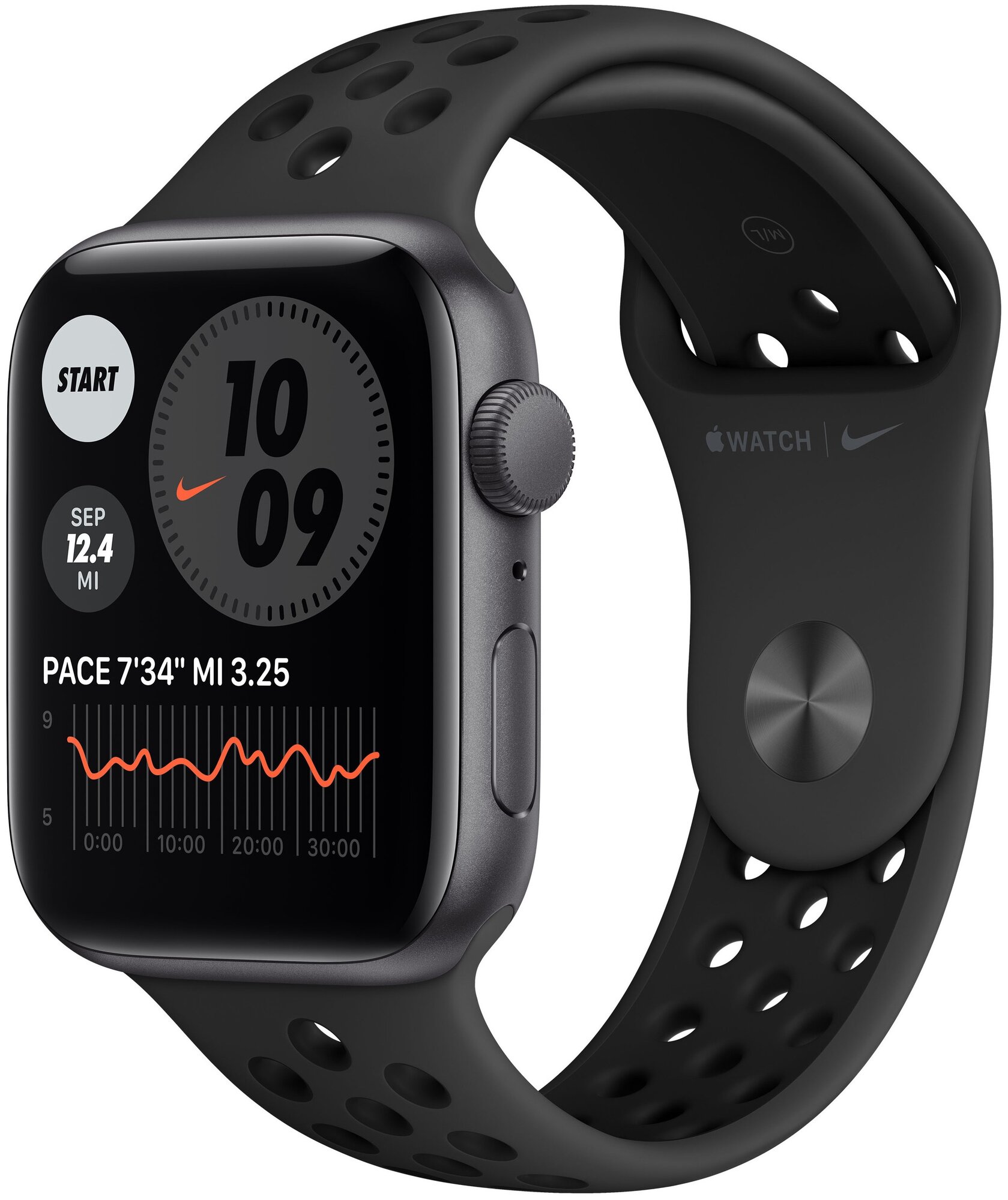 Часы Apple Watch SE Nike Gen 1 GPS 40мм Aluminum Case with Sport Band MKQ33, Серый космос