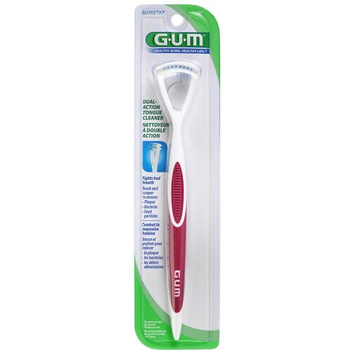 Скребок для языка Sunstar GUM Dual Action Tongue Cleaner