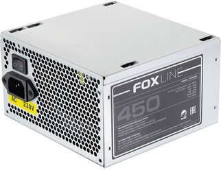 Foxconn Блок питания Foxline FZ450R 450W, ATX, NOPFC, 120FAN, 2xSATA, 2xPATA, 1xFDD, 24+4