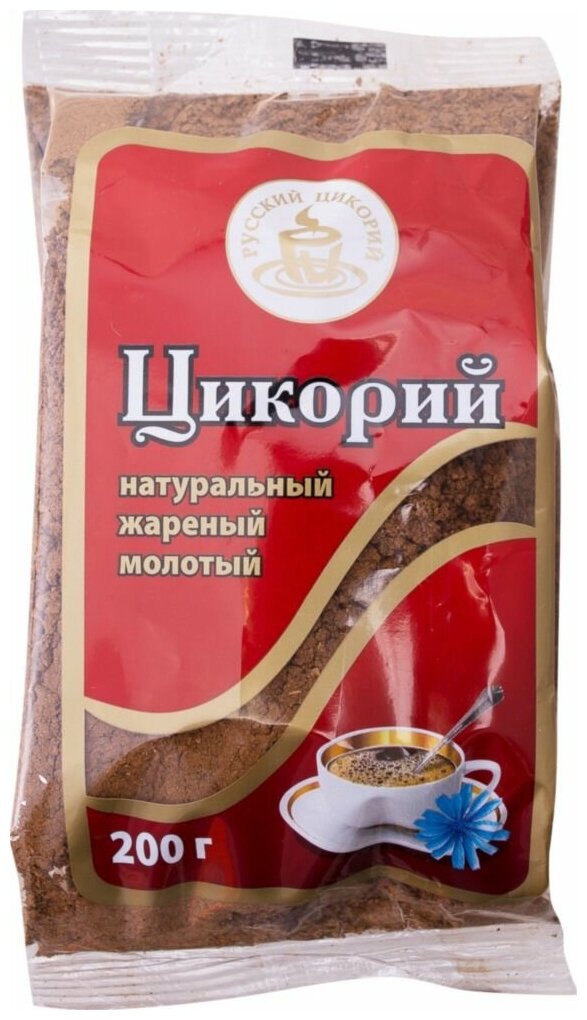 Русский цикорий Цикорий Натуральный жареный, молотый, 200 г/