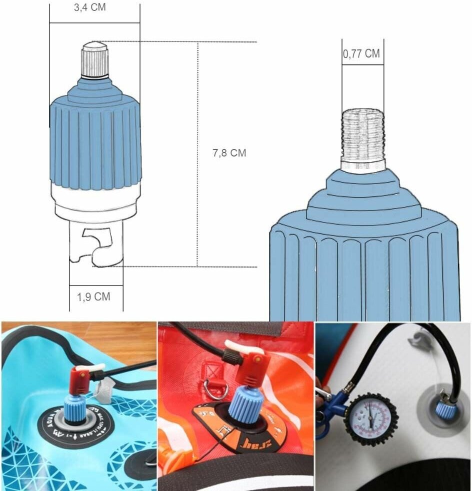 Переходник с насадками для накачивания любых надувных изделий / лодки / сап - фотография № 7