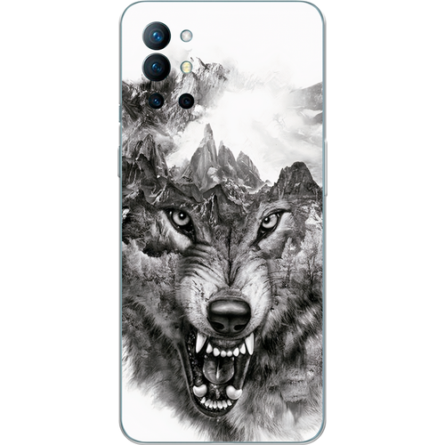 Силиконовый чехол на OnePlus 9R / ВанПлас 9R Волк в горах силиконовый чехол на oneplus 9r ванплас 9r белоснежный волк