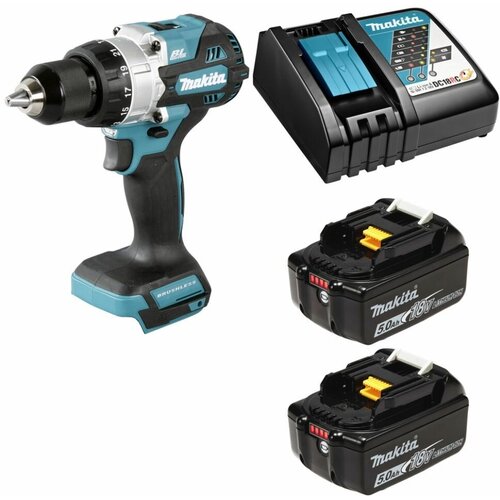 Дрель-шуруповерт аккумуляторная 130Нм LXT 18В аккумулятор 2х5Ач и зу Makita DHP486RTE 3770000₽