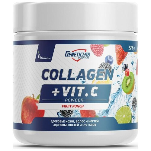 Добавка GENETICLAB Collagen Plus (225 г) фруктовый пунш geneticlab collagen vit c 225 г без вкуса