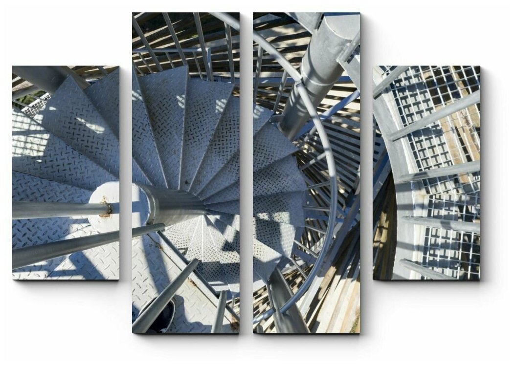 Модульная картина Металлическая винтовая лестница120x90