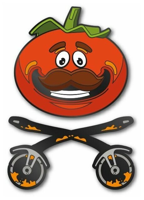 Значок Pin Kings Fortnite 1.2 Tomatohead - набор из 2 шт Бука - фото №3