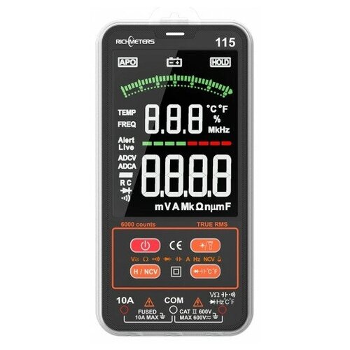 RichMeters RM115VA Цифровой мультиметр цифровой тахометр richmeters rm8235