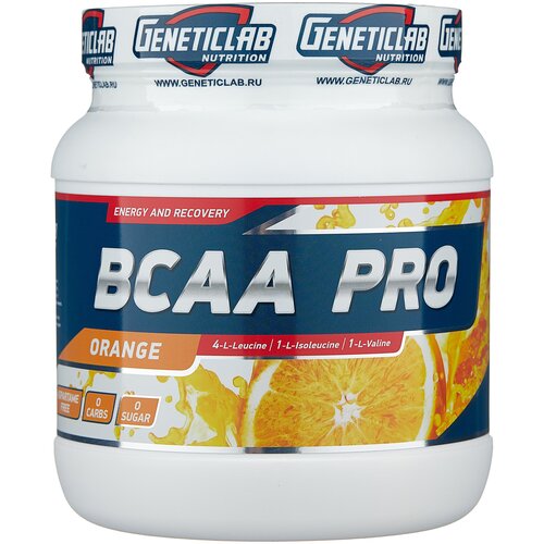 фото Bcaa geneticlab nutrition bcaa pro, апельсин, 500 гр.