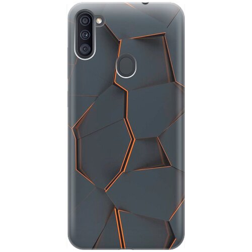 фото Силиконовый чехол на samsung galaxy a11 / m11 / самсунг а11 / м11 с принтом "графитовый излом" re:pa