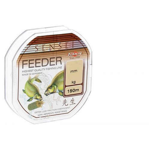 фото Монофильная леска mikado sensei feeder черный 0.26 мм 150 м 8.9 кг