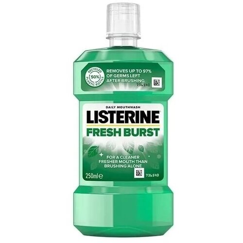 Listerine Ополаскиватель для рта Fresh Burst 250 мл жидкость для полоскания рта 250 мл listerine fresh burst