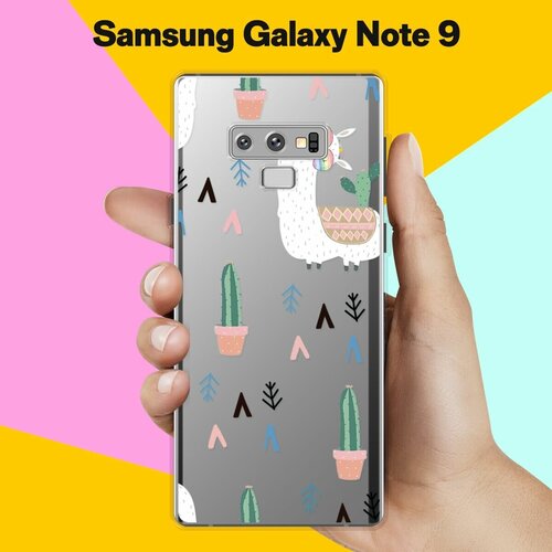 Силиконовый чехол на Samsung Galaxy Note 9 Лама / для Самсунг Галакси Ноут 9 матовый чехол hockey w для samsung galaxy note 9 самсунг ноут 9 с 3d эффектом черный