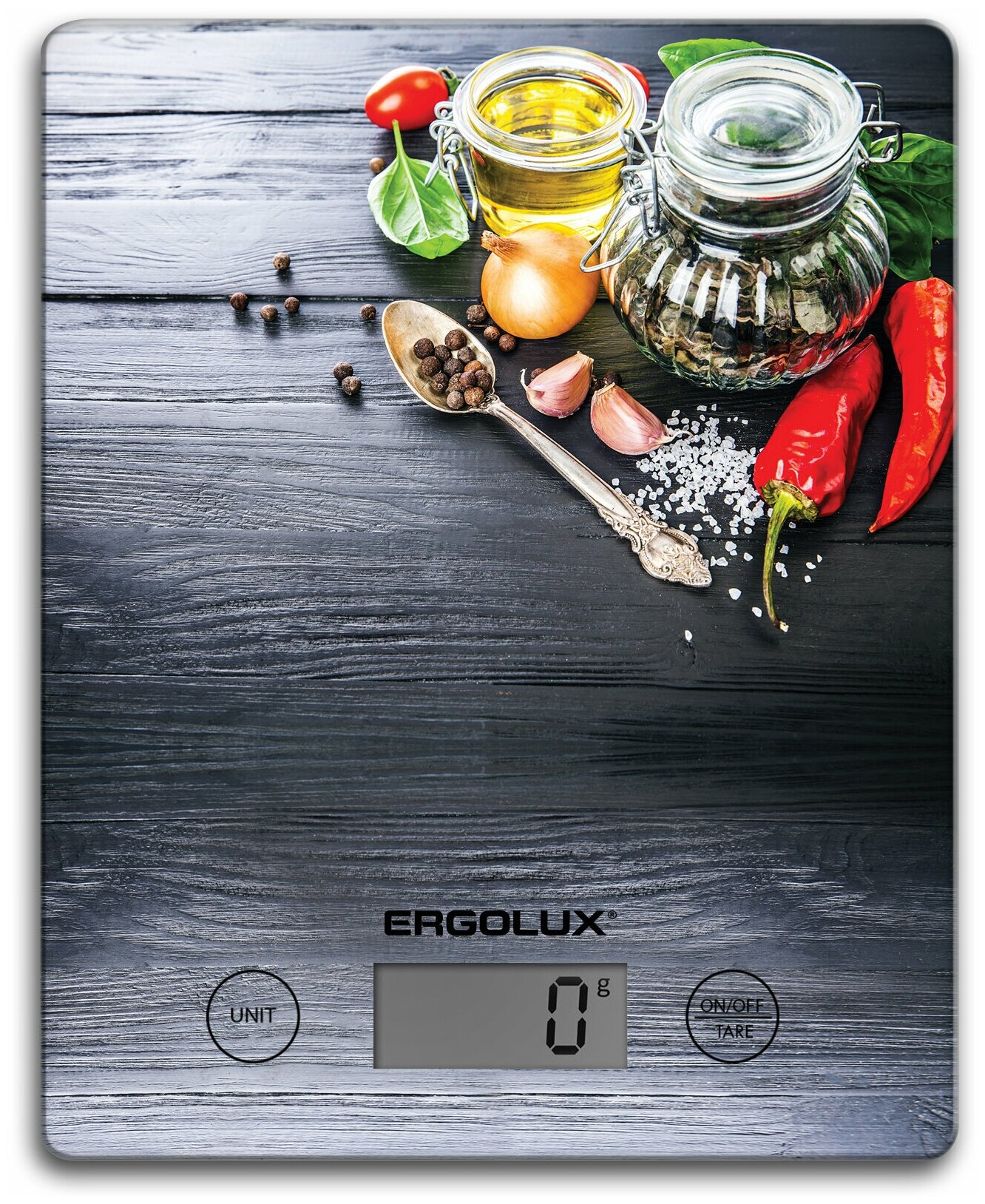 Весы ERGOLUX ELX-SK02-С02 черные, специи (весы кухонные до 5 кг, 195*142 мм) 1223457
