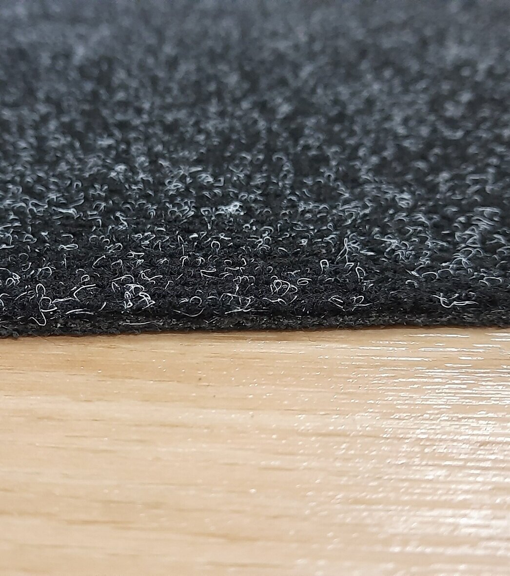 Ковровая дорожка на резине, ковролин на резине, придверный коврик, GENT, IDEAL, черный, 0.6*2 м (ковер, палас) - фотография № 4