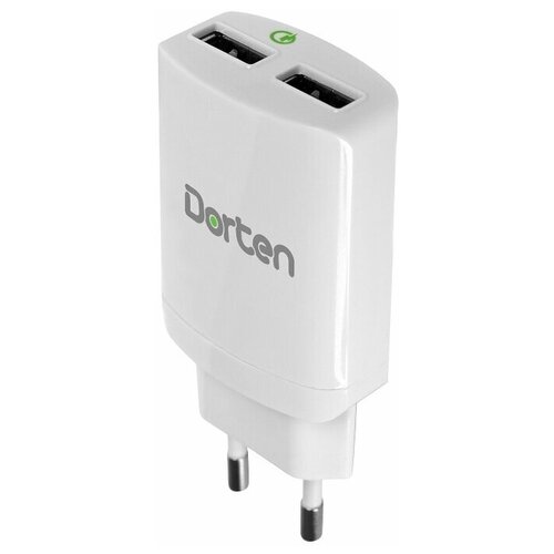 Сетевое зарядное устройство Dorten Dual USB Quick Charger QC 3.0 (White/Белый)