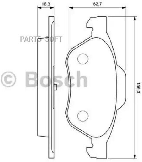 BOSCH 0986494034 0 986 494 034_=962 00=FDB1440 ! колодки дисковые п.\ Renault Laguna II 1.6i/1.8i/1.9DCi 01 диск 15