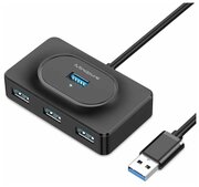 USB концентратор Хаб / Hub 3.0 4 USB + Type-C разъем питания Mindpure US014 0.3м Черный