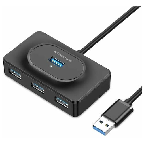 USB концентратор Хаб Hub 30 4 USB Type-C разъем питания Mindpure US014 15м Черный 79600₽