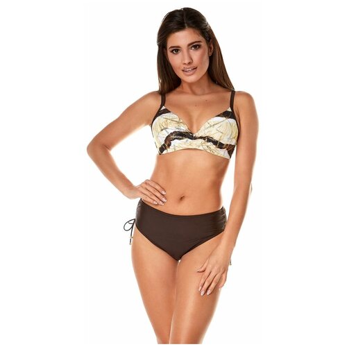 фото Купальник ewlon, размер 40, бежевый, коричневый