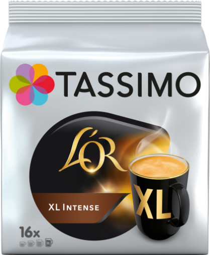 Кофе в капсулах L'OR XL Intense Tassimo натуральный жареный, 16 капсул