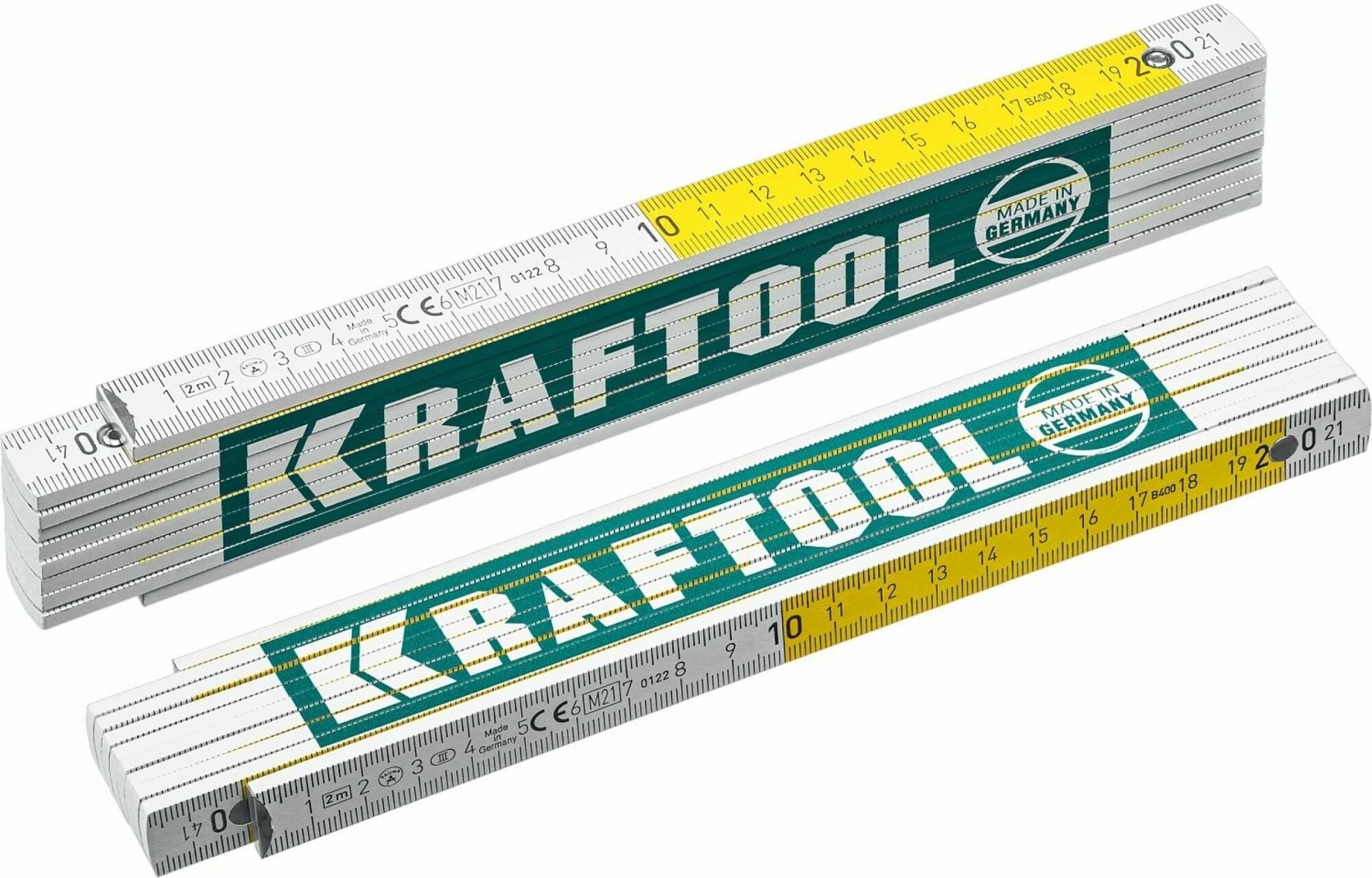 KRAFTOOL PRO-90, 2 м, профессиональный складной деревянный метр (34726)