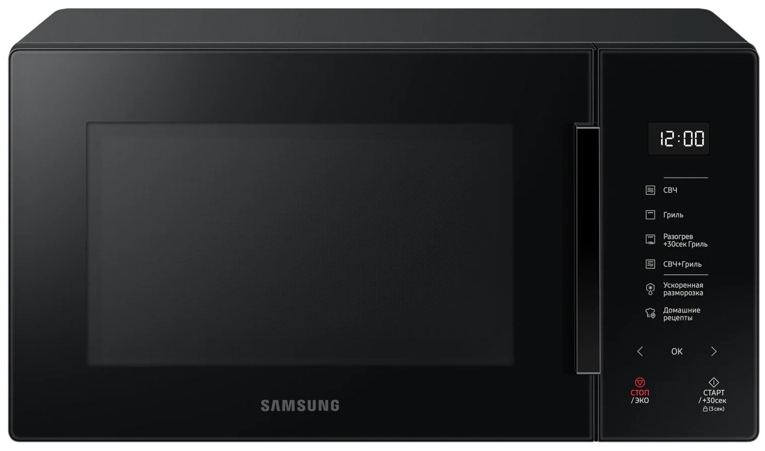 Микроволновая Печь Samsung MG23T5018AK/BW 23л. 800Вт черный - фотография № 1