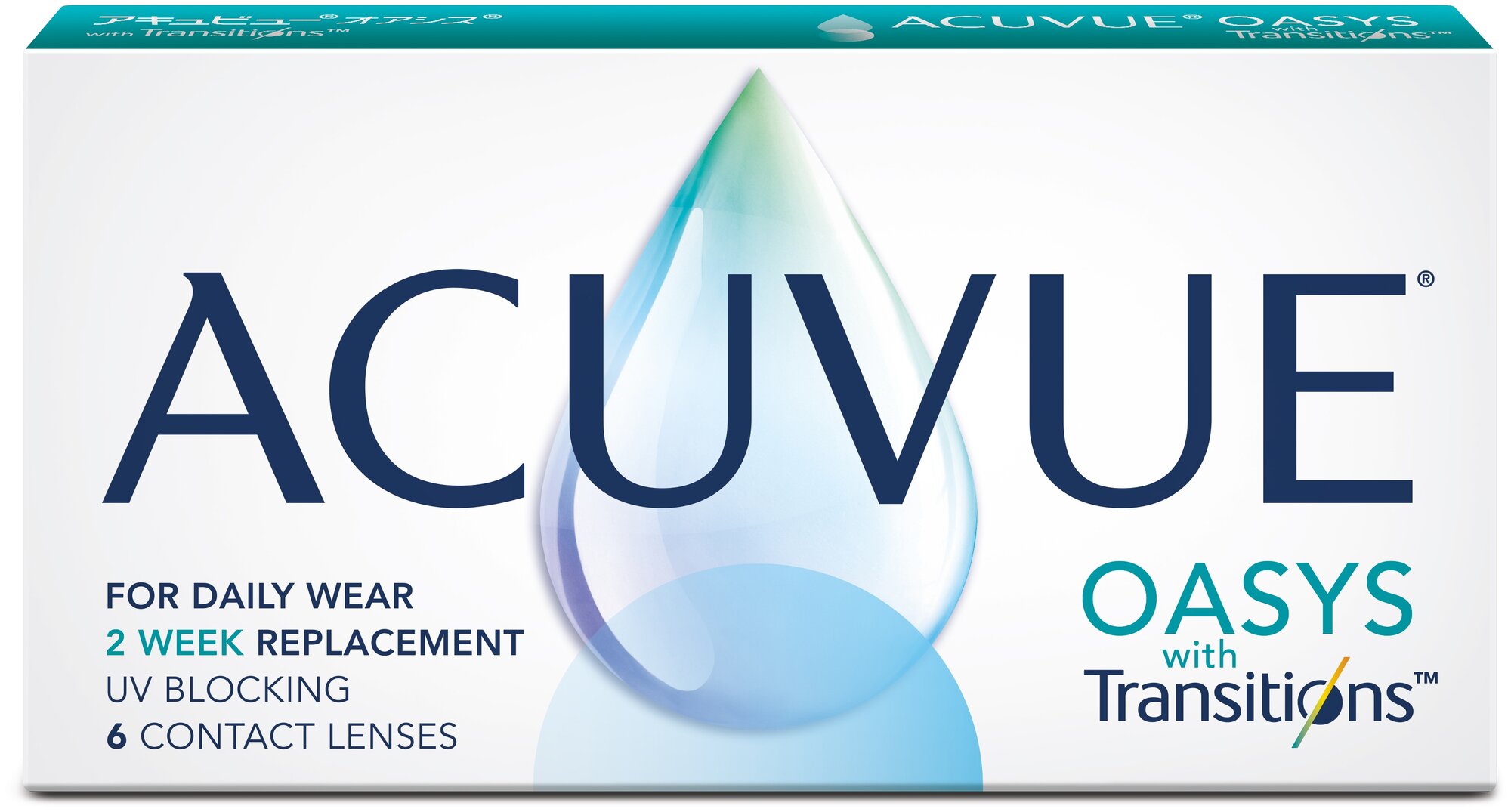 Контактные линзы Acuvue Oasys with Transitions, 6 шт., R 8,4, D -4.50