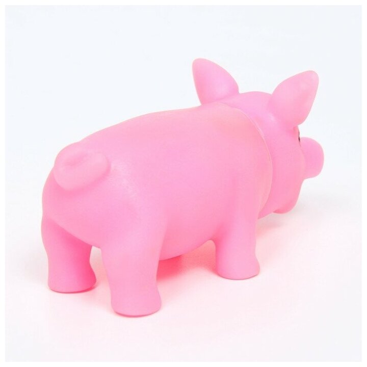 Игрушка пищащая "Маленький поросёнок" для собак, 9 см, бледно-розовая - фотография № 1