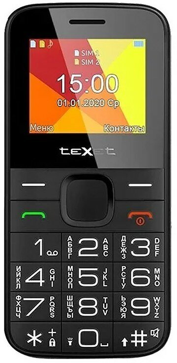 Телефон teXet TM-B201 (черный)