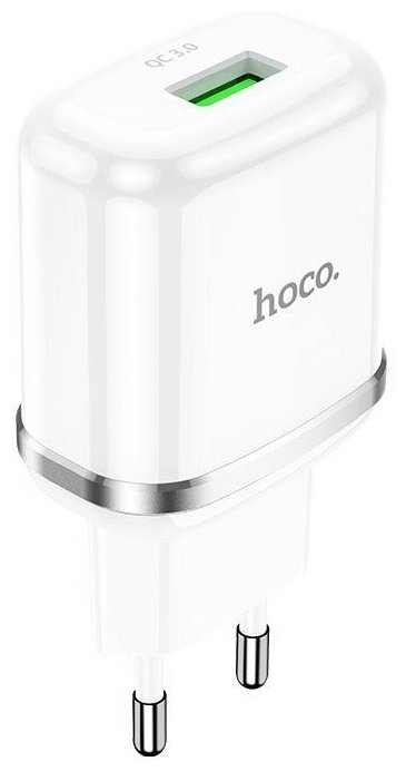 СЗУ 1USB 3.0A QC3.0 быстрая зарядка Hoco N3 (White)