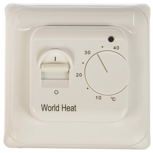 Терморегулятор/термостат World Heat WH-130 до 3500Вт для теплого пола терморегулятор термостат vieir vr406 до 3500вт универсальный для теплого пола белый