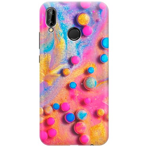 фото Re:pa накладка transparent для huawei p20 lite с принтом "разноцветные капли красок"