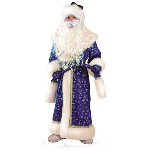 фото Костюм батик дед мороз плюш (178/178-1), синий/белый, размер 128