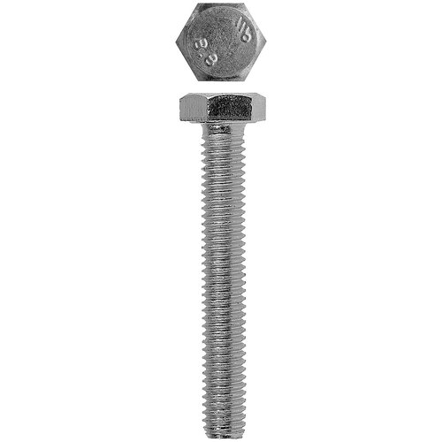 фото Зубр болт с шестигранной головкой, din 933, m12x20 мм, 5 шт, кл. пр. 5.8, оцинкованный, зубр 4-303076-12-020