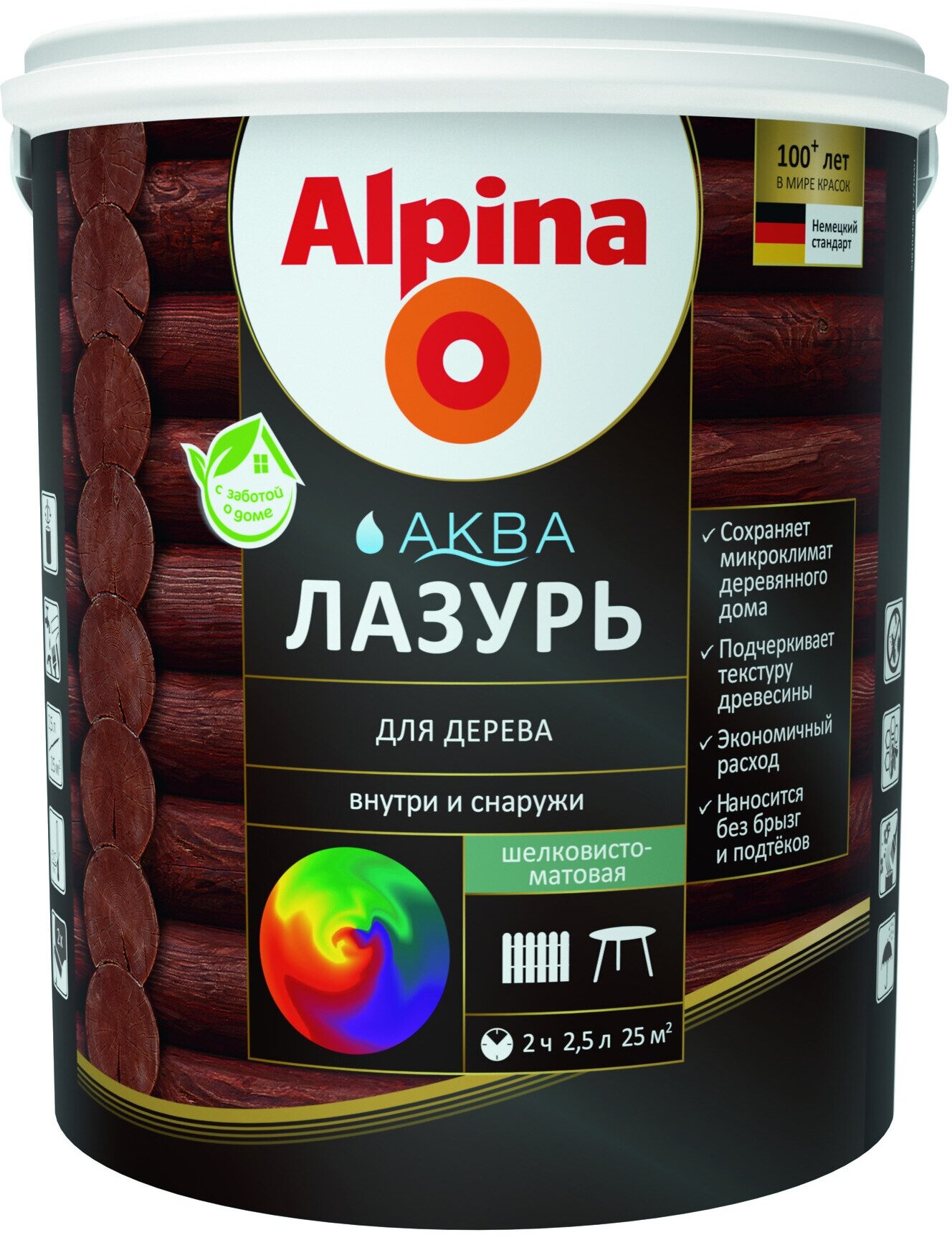 ALPINA Аква Лазурь для дерева