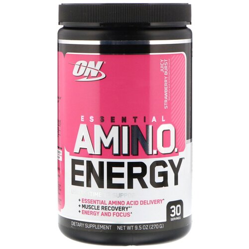 Аминокислотный комплекс Optimum Nutrition Essential Amino Energy, клубника, 270 гр. аминокислота optimum nutrition essential amino energy фрукты 270 гр