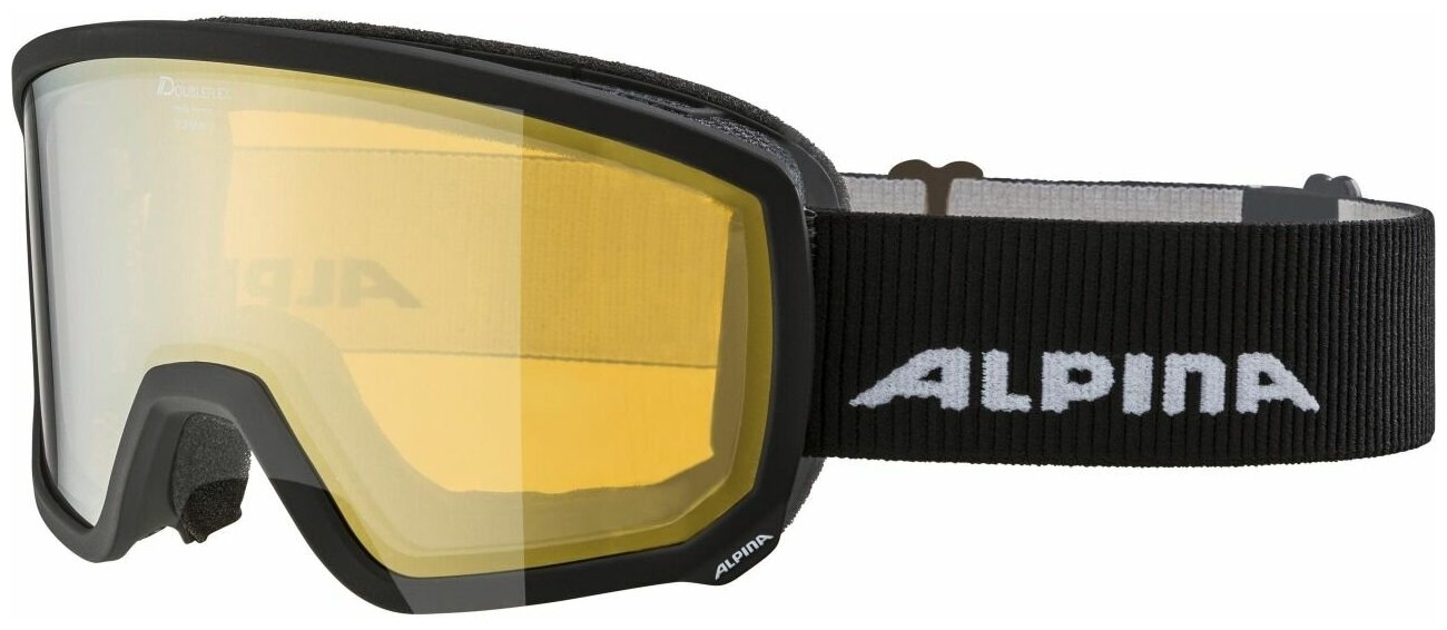 Очки горнолыжные Alpina 2021-22 Scarabeo HM Black Matt/Gold zyl.