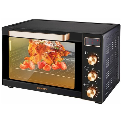Мини-печь KRAFT KF-MO 6012 RKDGLB черныйзолотой 1717100₽