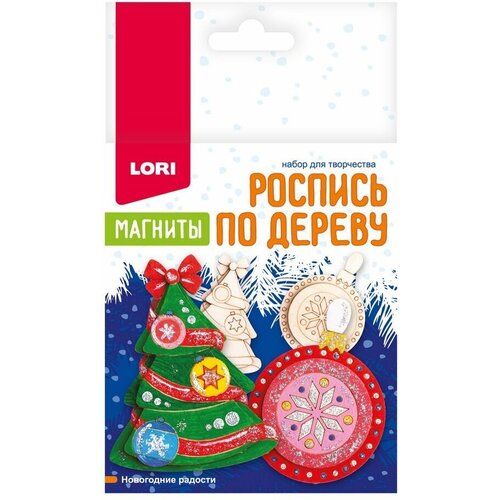 LORI Роспись по дереву Магниты - Новогодние радости Фнн-041