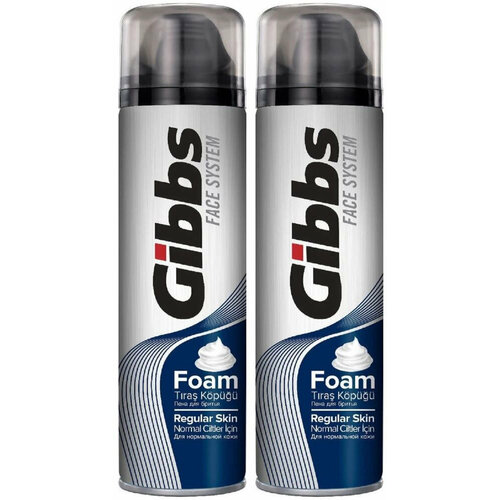 Gibbs пена для бритья Regular, 200 мл, 2 шт.
