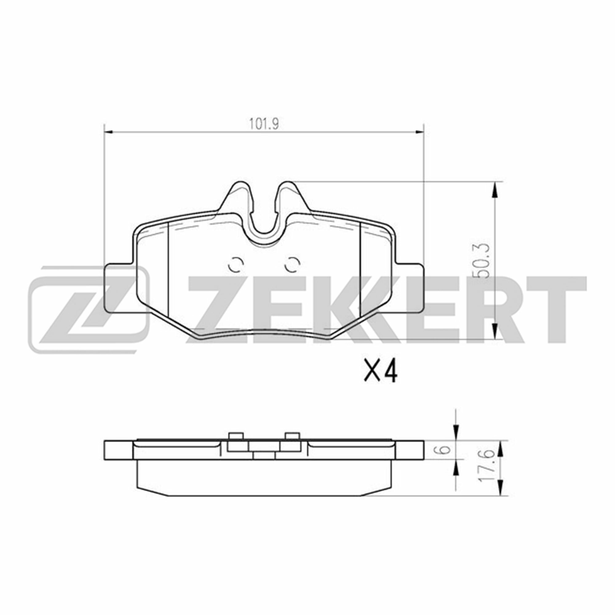 Тормозные колодки для VIANO (W639), VITO / MIXTO Фургон (W639), VITO Автобус (W639) BS1212 ZEKKERT