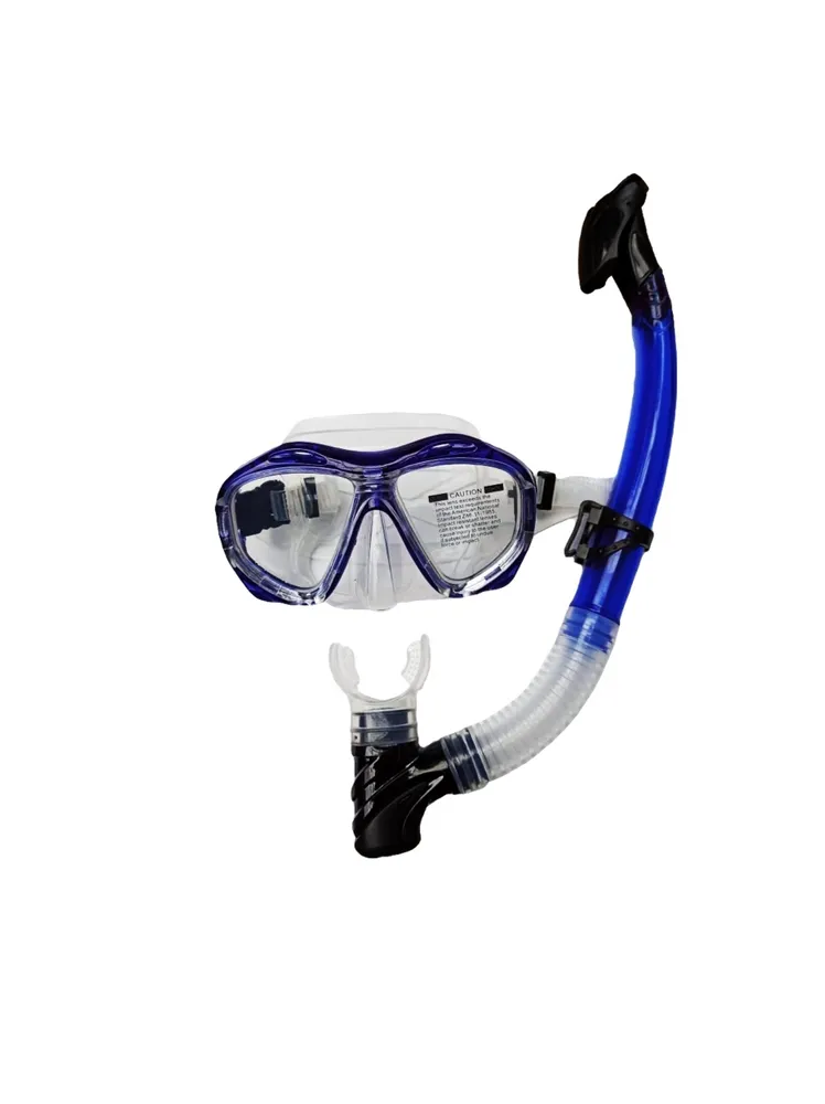 Профессиональный набор для снорклинга, маска с трубкой синий