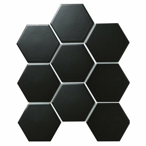 Мозаика STARMOSAIC HOMEWORK Hexagon big Black Matt SBH4810 25,6x29,5 (цена за 1 шт)