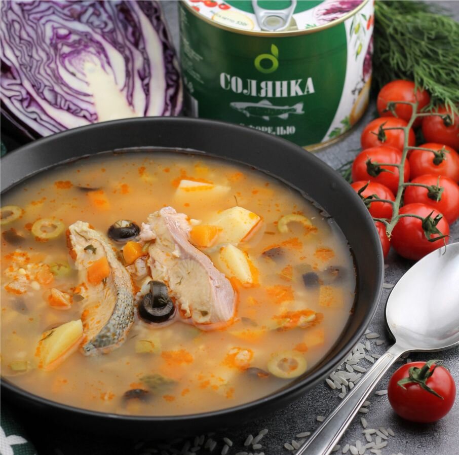 Солянка с форелью, 530г, ECOFOOD (Армения)